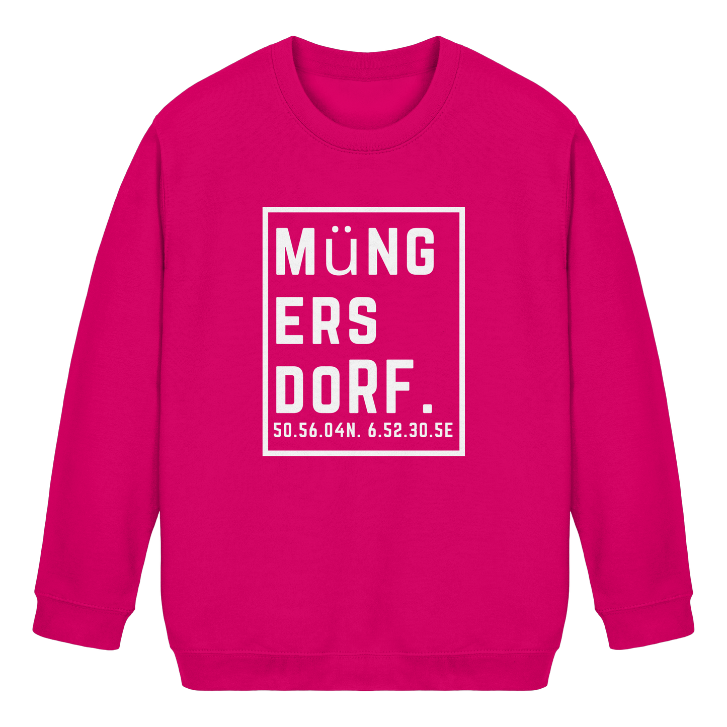 Müngersdorf Koordinaten (großer Druck auf der Brust) - Kids Basic Sweatshirt