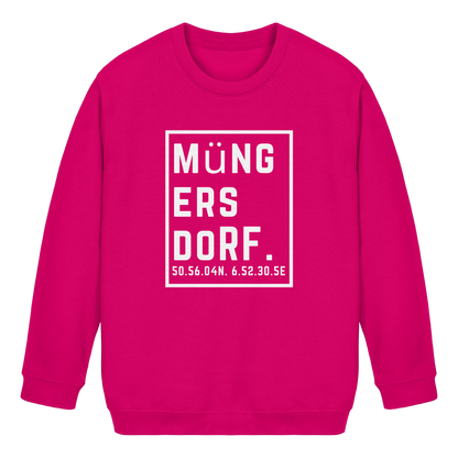 Müngersdorf Koordinaten (großer Druck auf der Brust) - Kids Basic Sweatshirt