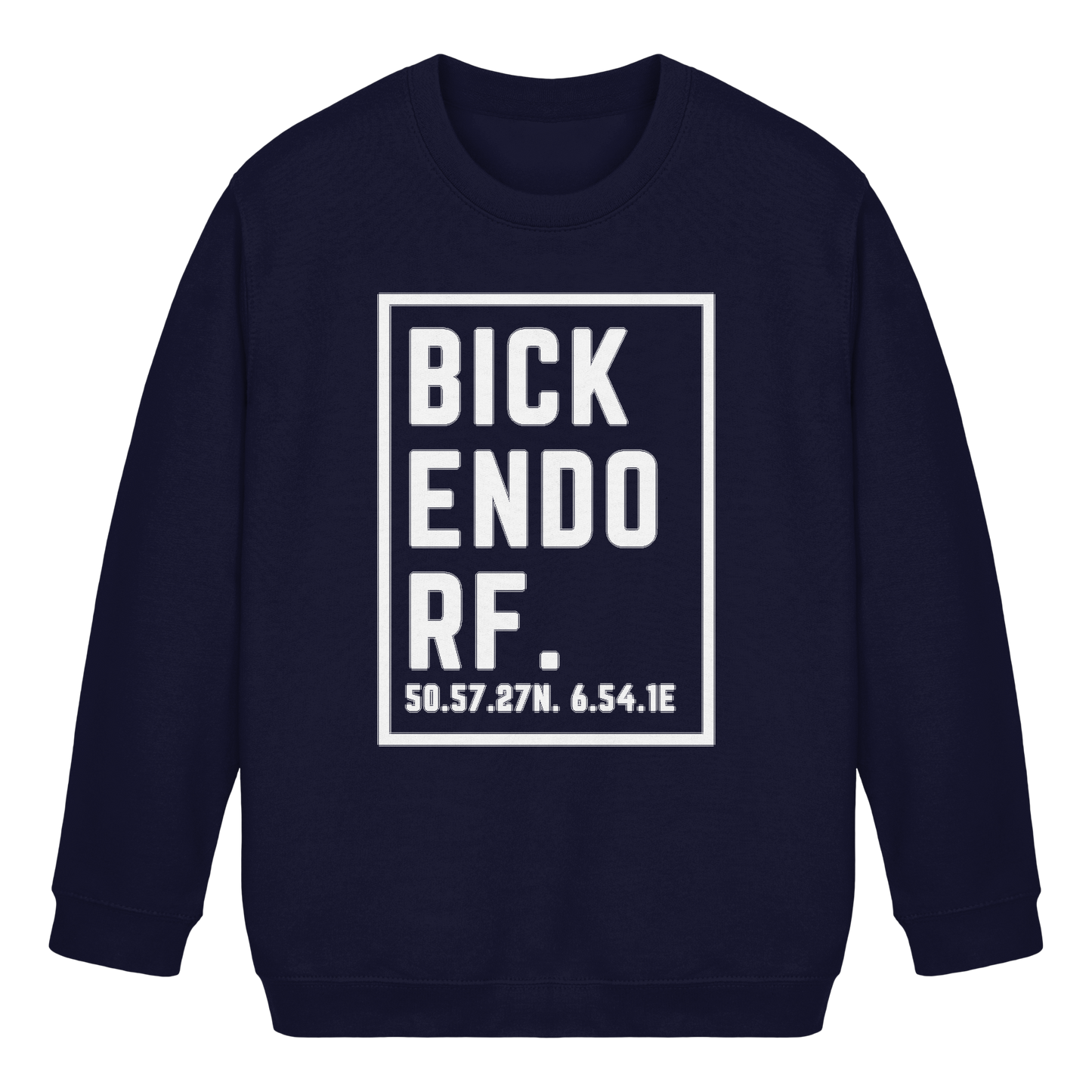 Bickendorf Koordinaten (großer Druck auf der Brust) - Kids Basic Sweatshirt