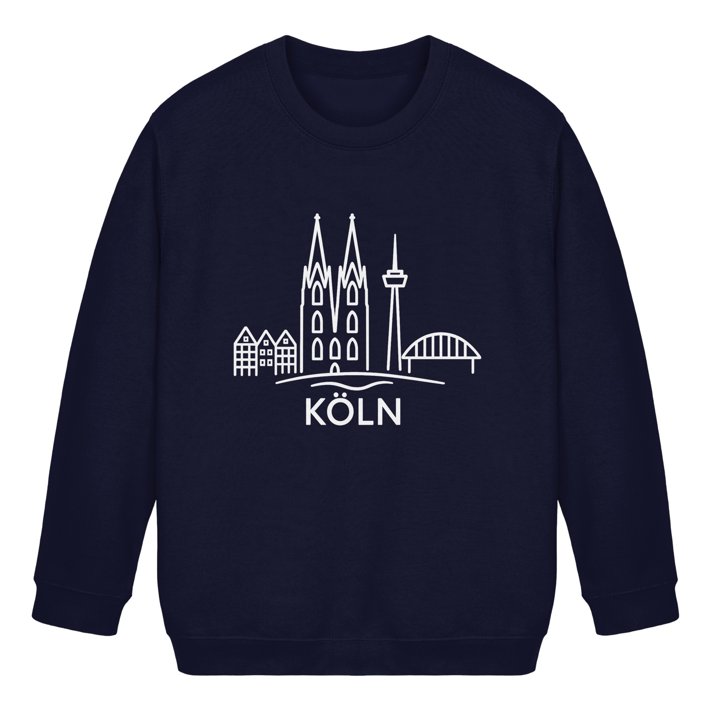 Köln Skyline (großer Druck auf der Brust) - Kids Basic Sweatshirt