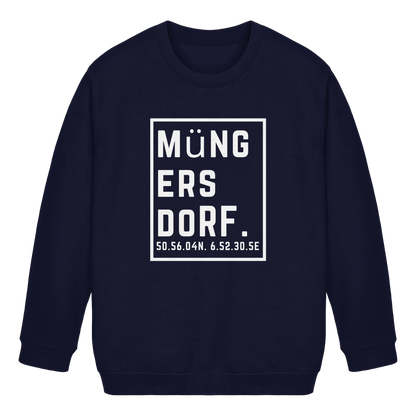 Müngersdorf Koordinaten (großer Druck auf der Brust) - Kids Basic Sweatshirt