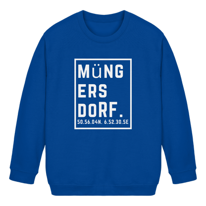 Müngersdorf Koordinaten (großer Druck auf der Brust) - Kids Basic Sweatshirt