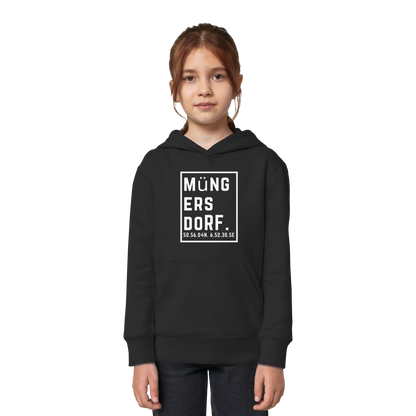 Müngersdorf Koordinaten (großer Druck auf der Brust) - Kids Organic Hoodie