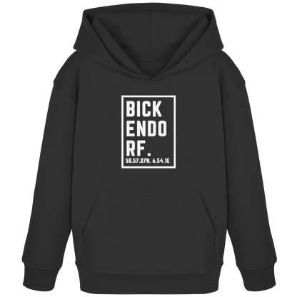 Bickendorf Koordinaten (großer Druck auf der Brust) - Kids Organic Hoodie