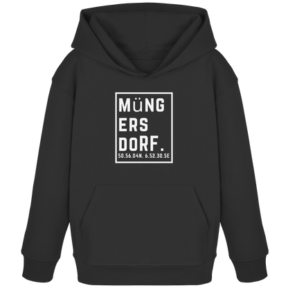Müngersdorf Koordinaten (großer Druck auf der Brust) - Kids Organic Hoodie