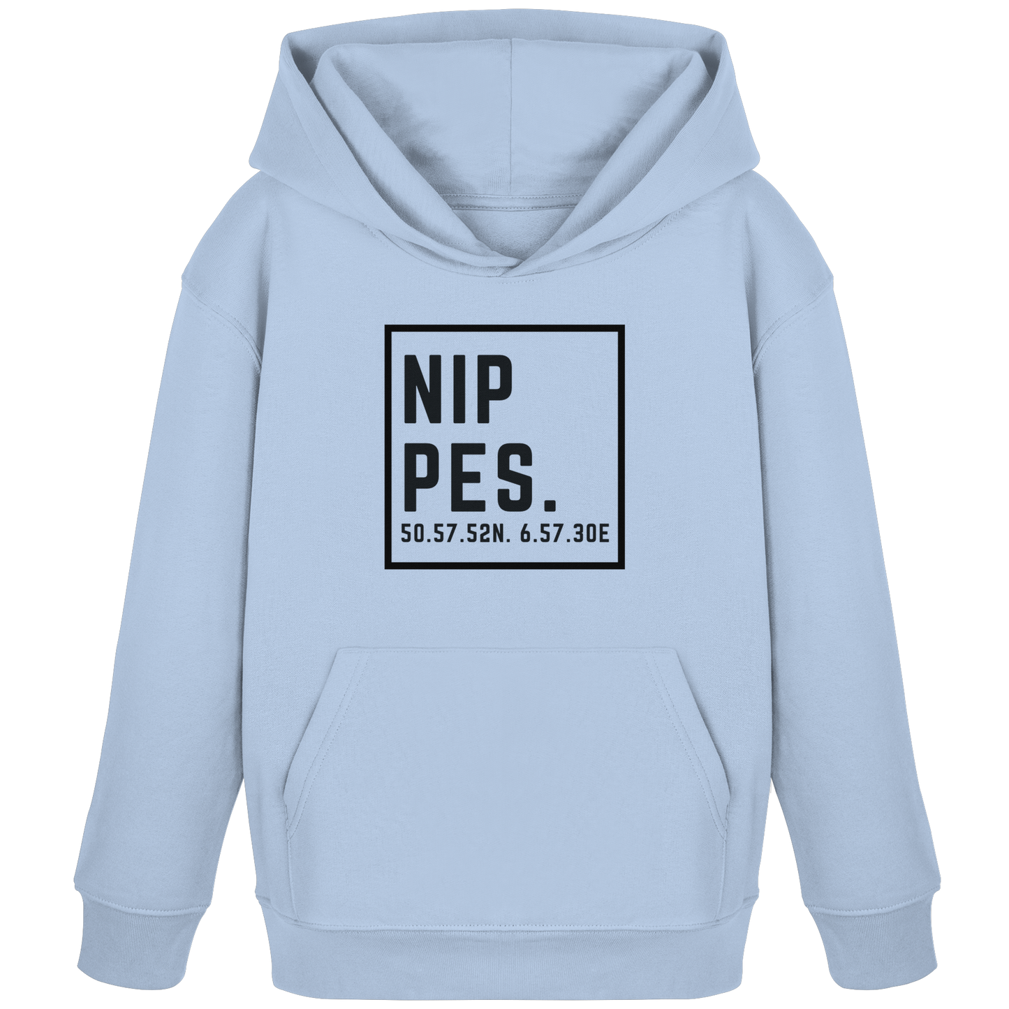 Nippes Koordinaten (großer Druck auf der Brust) - Kids Organic Hoodie