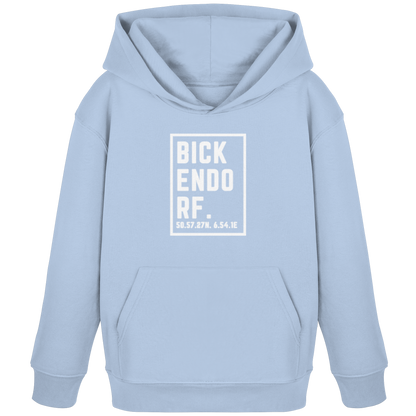 Bickendorf Koordinaten (großer Druck auf der Brust) - Kids Organic Hoodie