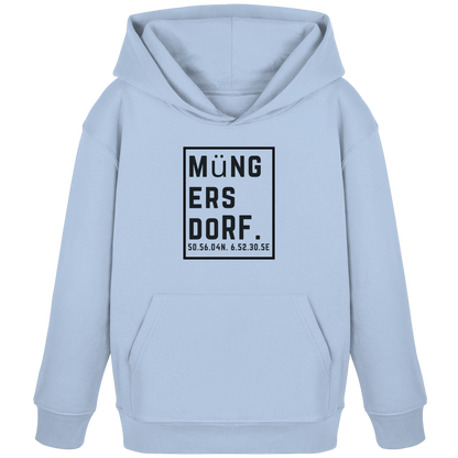 Müngersdorf Koordinaten (großer Druck auf der Brust) - Kids Organic Hoodie