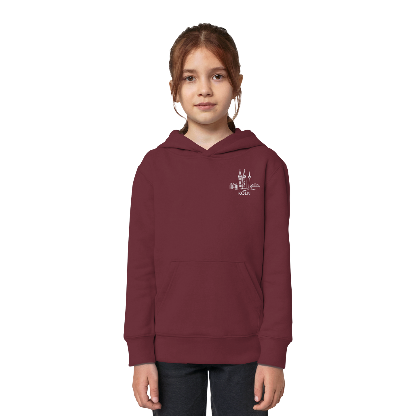 Köln Skyline Stick - Kids Organic Hoodie