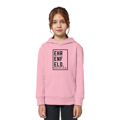 Ehrenfeld Koordinaten (großer Druck auf der Brust) - Kids Organic Hoodie