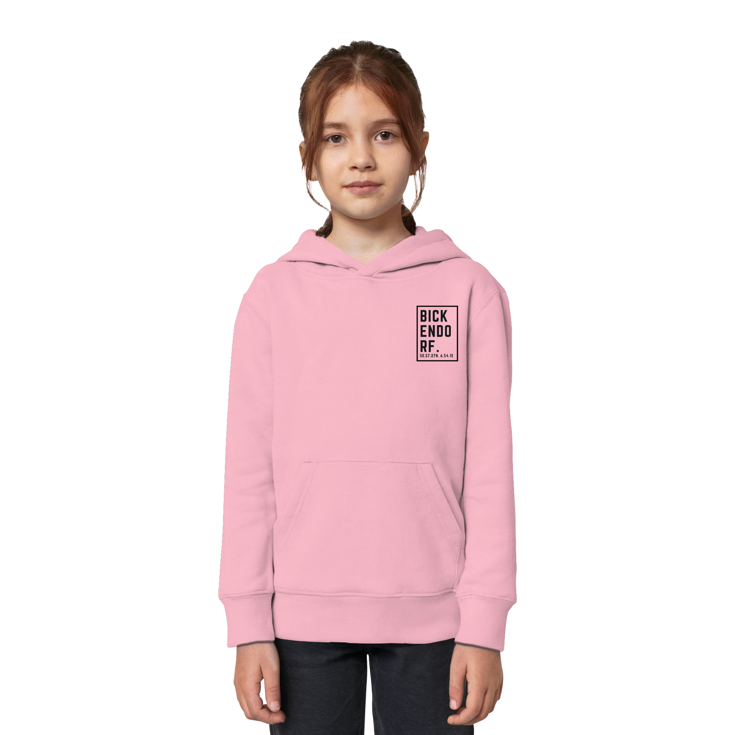 Bickendorf Koordinaten (kleiner Druck auf der Brust) - Kids Organic Hoodie