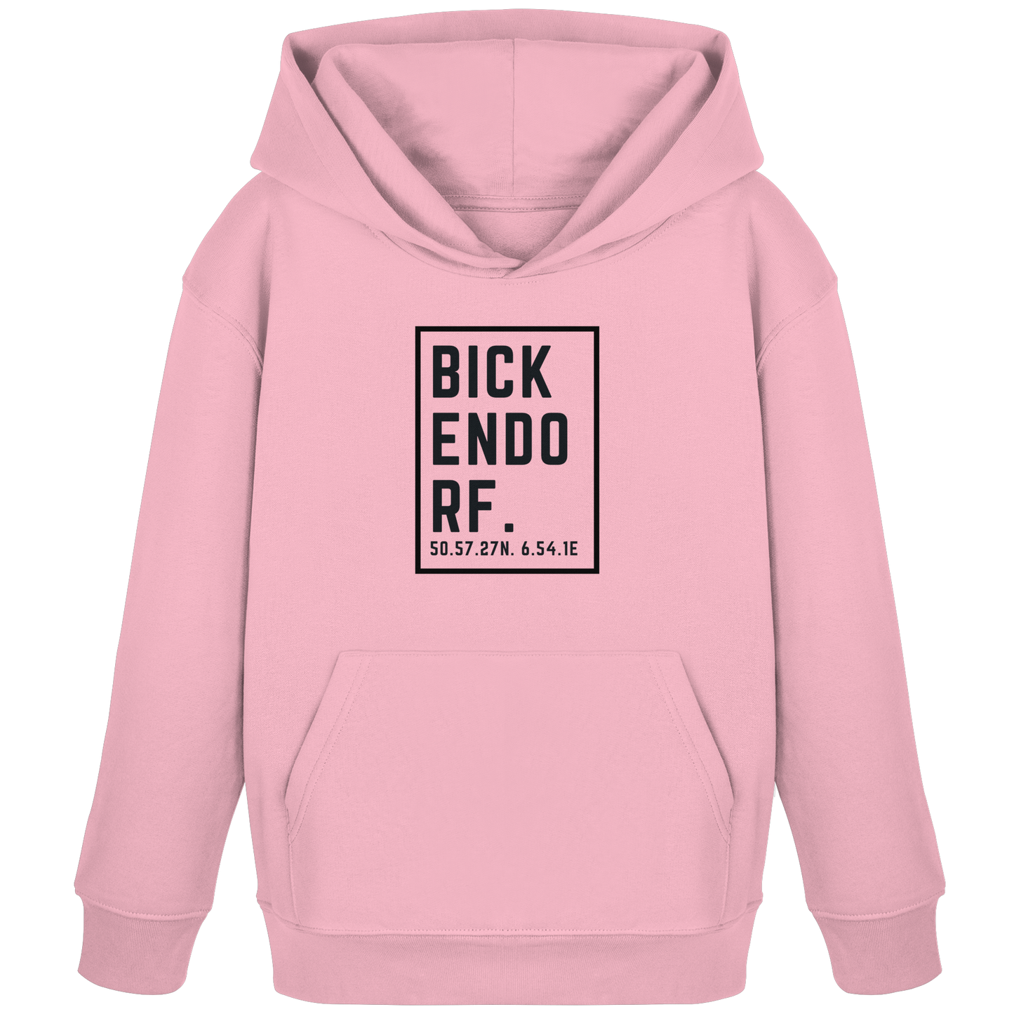 Bickendorf Koordinaten (großer Druck auf der Brust) - Kids Organic Hoodie