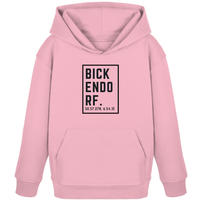 Bickendorf Koordinaten (großer Druck auf der Brust) - Kids Organic Hoodie