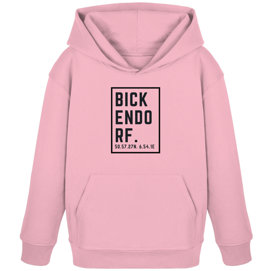 Bickendorf Koordinaten (großer Druck auf der Brust) - Kids Organic Hoodie