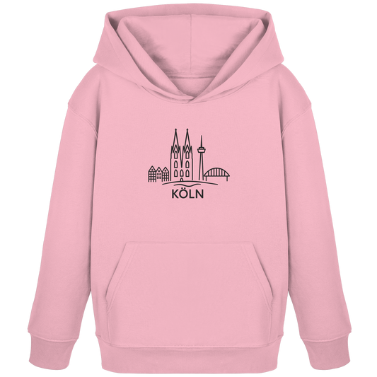 Köln Skyline (großer Druck auf der Brust) - Kids Organic Hoodie
