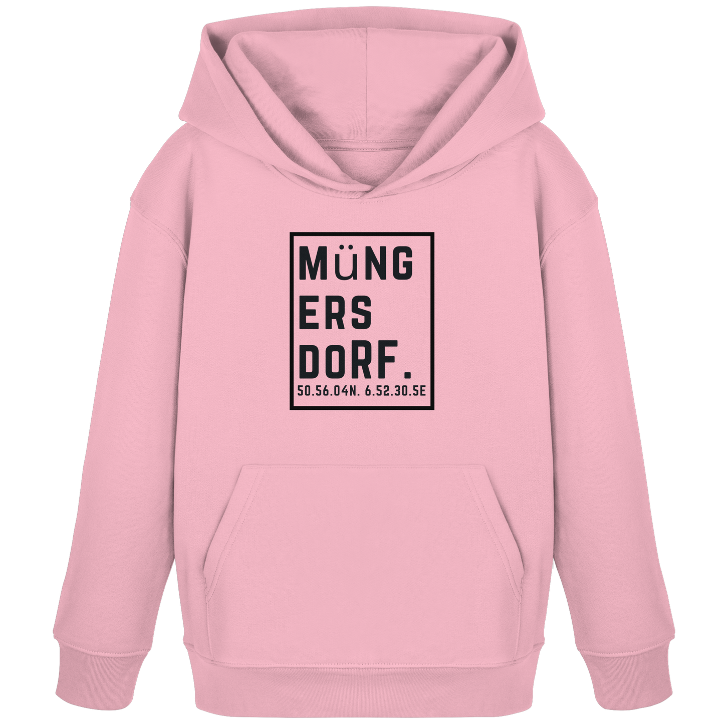 Müngersdorf Koordinaten (großer Druck auf der Brust) - Kids Organic Hoodie