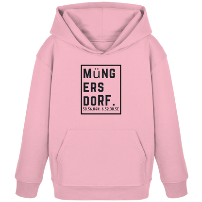 Müngersdorf Koordinaten (großer Druck auf der Brust) - Kids Organic Hoodie