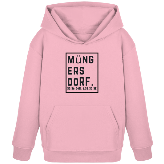 Müngersdorf Koordinaten (großer Druck auf der Brust) - Kids Organic Hoodie