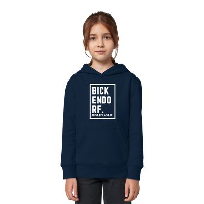 Bickendorf Koordinaten (großer Druck auf der Brust) - Kids Organic Hoodie