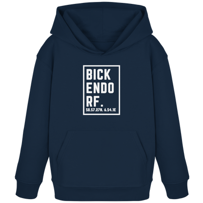 Bickendorf Koordinaten (großer Druck auf der Brust) - Kids Organic Hoodie