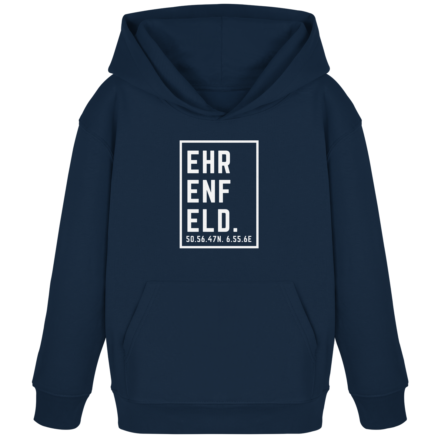 Ehrenfeld Koordinaten (großer Druck auf der Brust) - Kids Organic Hoodie