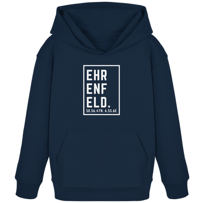 Ehrenfeld Koordinaten (großer Druck auf der Brust) - Kids Organic Hoodie