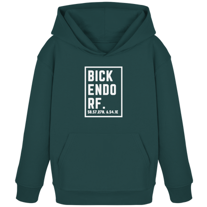 Bickendorf Koordinaten (großer Druck auf der Brust) - Kids Organic Hoodie
