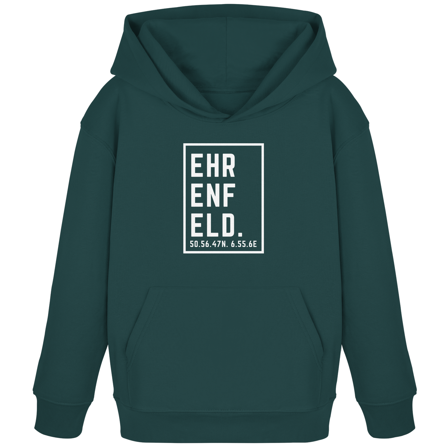 Ehrenfeld Koordinaten (großer Druck auf der Brust) - Kids Organic Hoodie