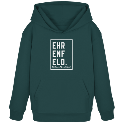 Ehrenfeld Koordinaten (großer Druck auf der Brust) - Kids Organic Hoodie
