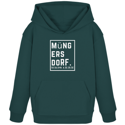 Müngersdorf Koordinaten (großer Druck auf der Brust) - Kids Organic Hoodie