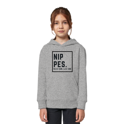 Nippes Koordinaten (großer Druck auf der Brust) - Kids Organic Hoodie