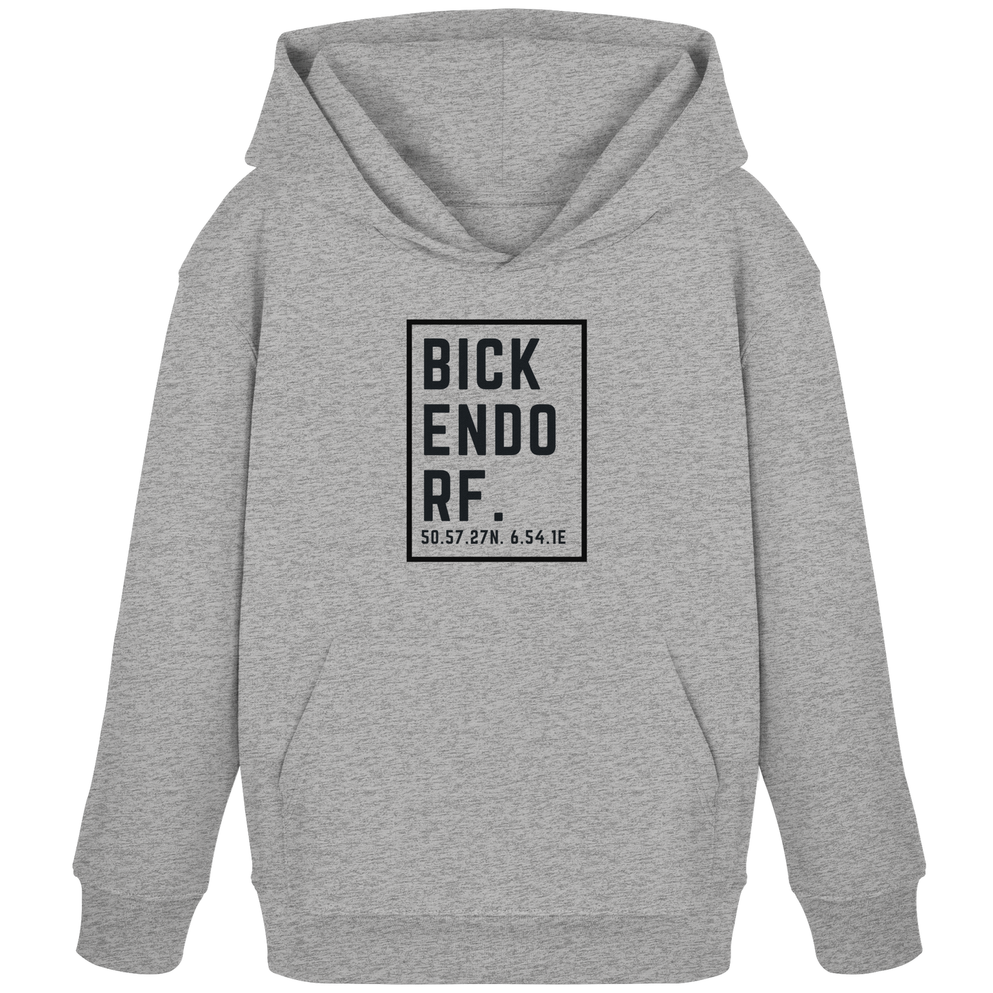 Bickendorf Koordinaten (großer Druck auf der Brust) - Kids Organic Hoodie