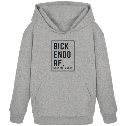 Bickendorf Koordinaten (großer Druck auf der Brust) - Kids Organic Hoodie