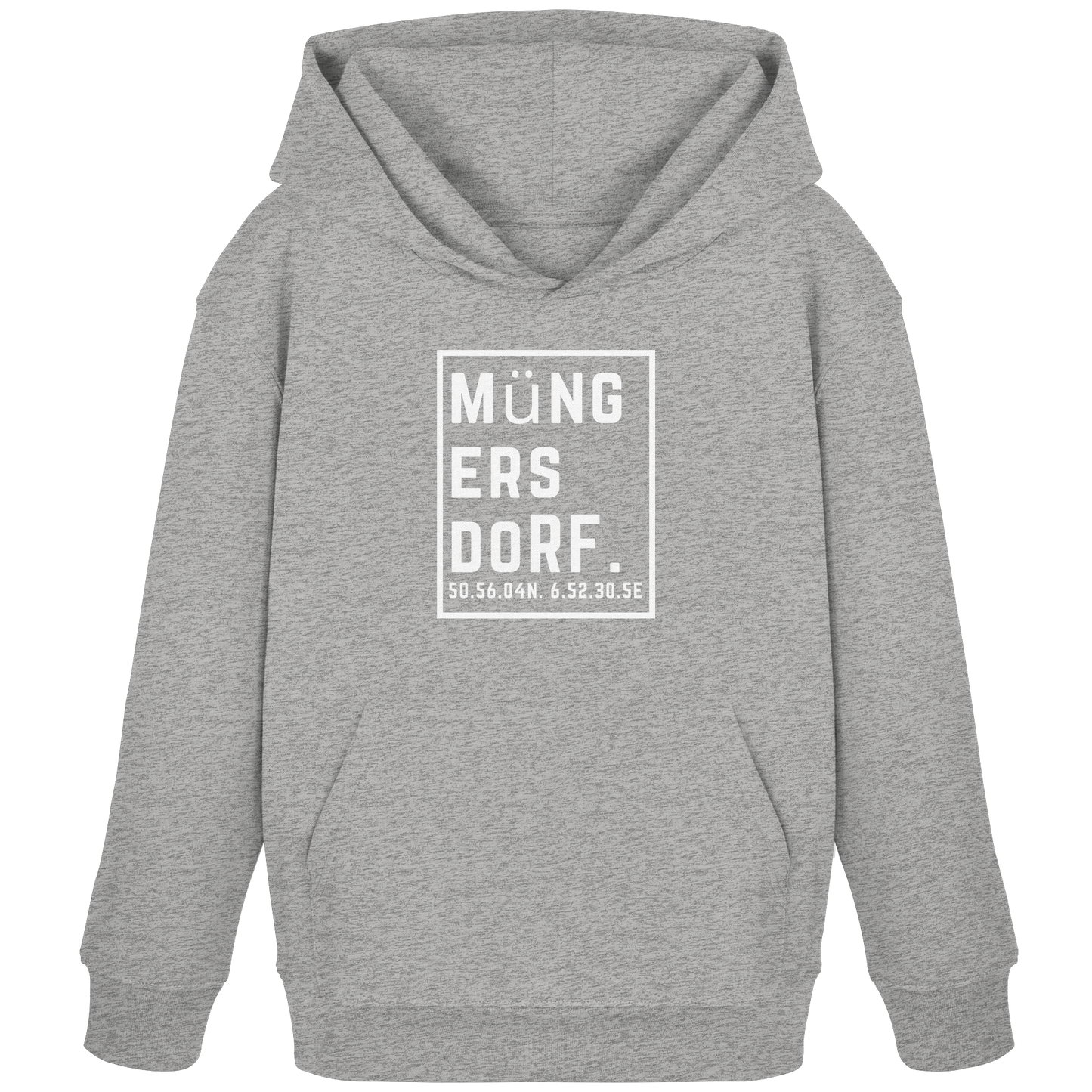 Müngersdorf Koordinaten (großer Druck auf der Brust) - Kids Organic Hoodie