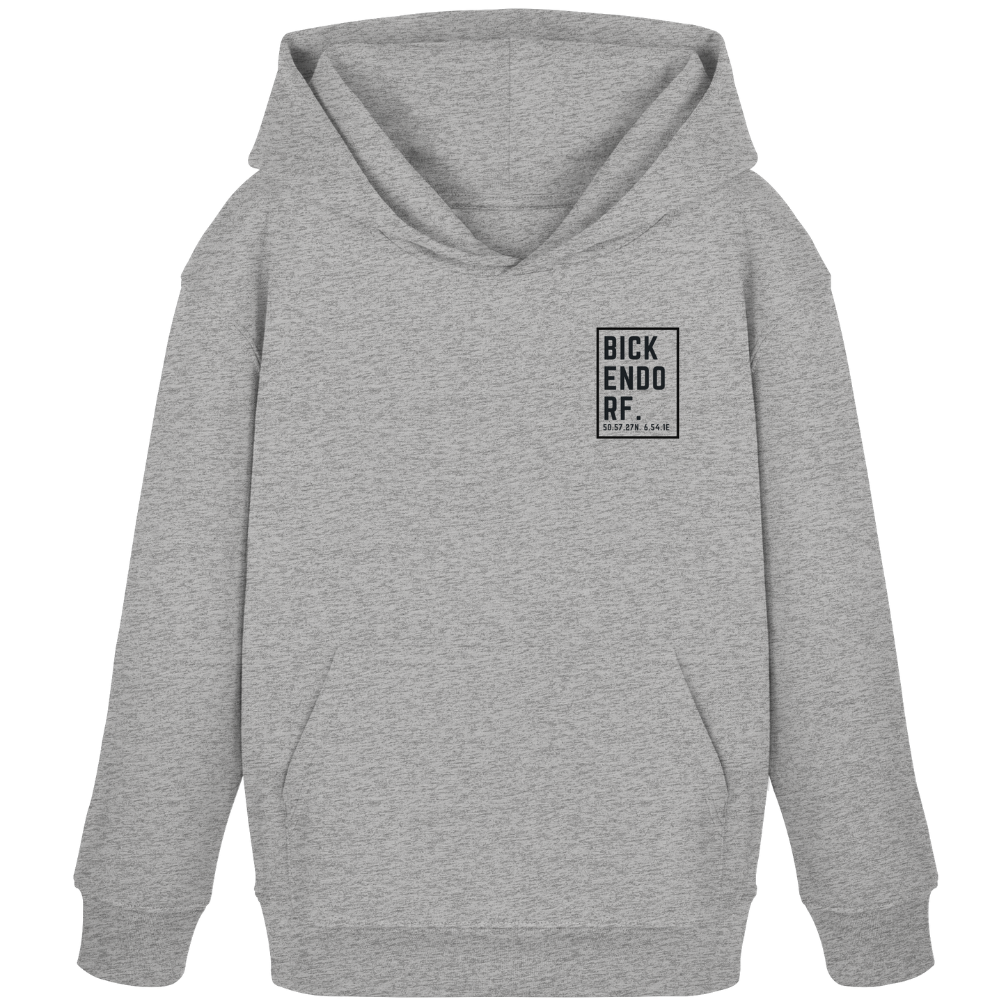 Bickendorf Koordinaten (kleiner Druck auf der Brust) - Kids Organic Hoodie