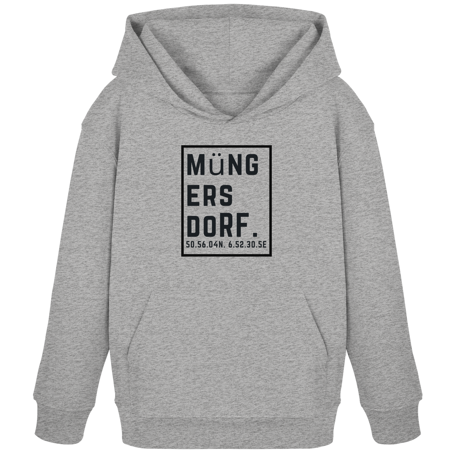 Müngersdorf Koordinaten (großer Druck auf der Brust) - Kids Organic Hoodie
