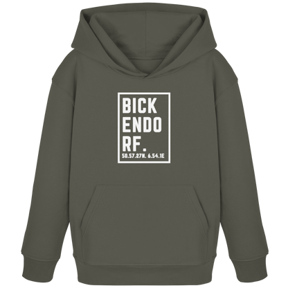 Bickendorf Koordinaten (großer Druck auf der Brust) - Kids Organic Hoodie