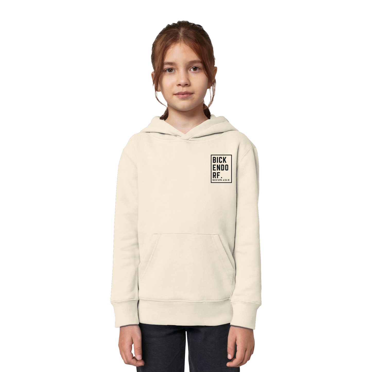 Bickendorf Koordinaten (kleiner Druck auf der Brust) - Kids Organic Hoodie