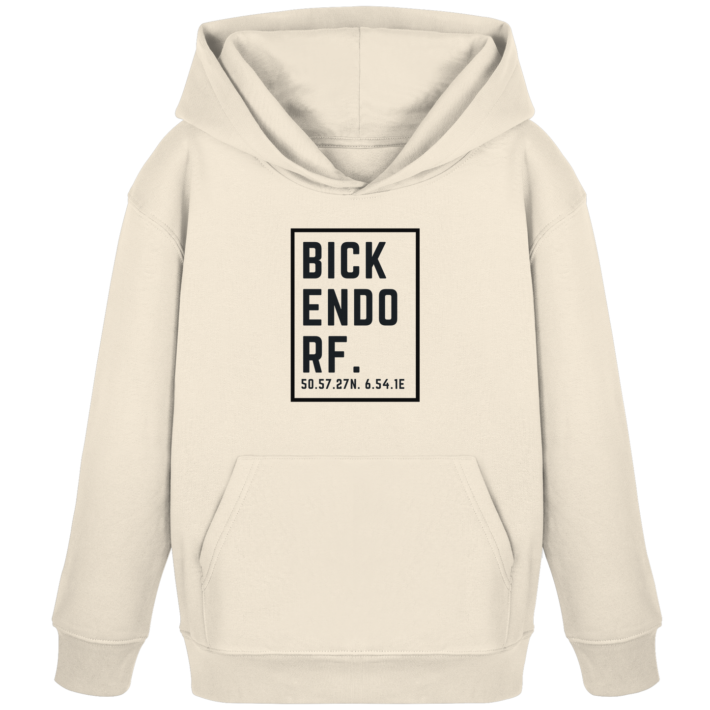 Bickendorf Koordinaten (großer Druck auf der Brust) - Kids Organic Hoodie