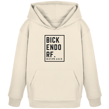 Bickendorf Koordinaten (großer Druck auf der Brust) - Kids Organic Hoodie