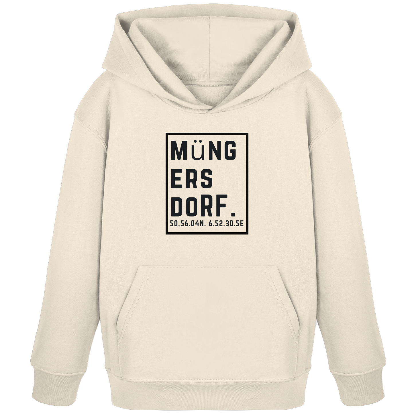 Müngersdorf Koordinaten (großer Druck auf der Brust) - Kids Organic Hoodie
