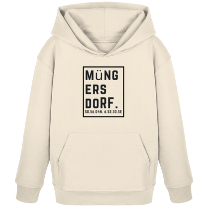 Müngersdorf Koordinaten (großer Druck auf der Brust) - Kids Organic Hoodie