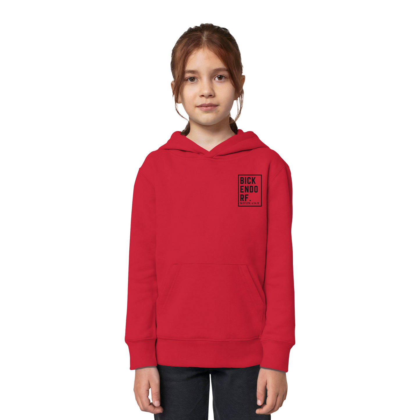 Bickendorf Koordinaten (kleiner Druck auf der Brust) - Kids Organic Hoodie
