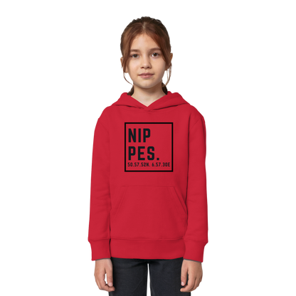 Nippes Koordinaten (großer Druck auf der Brust) - Kids Organic Hoodie