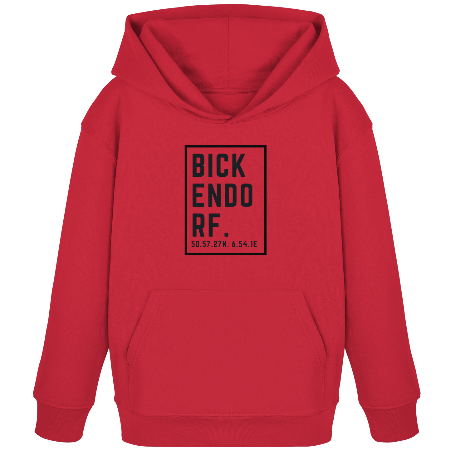 Bickendorf Koordinaten (großer Druck auf der Brust) - Kids Organic Hoodie