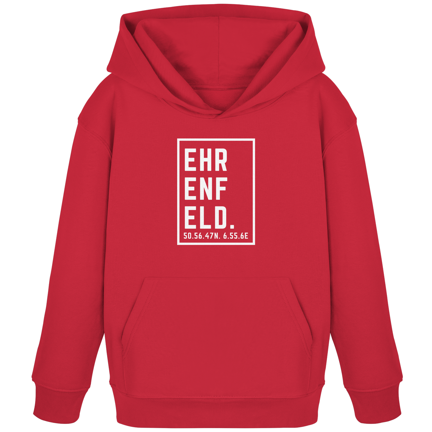 Ehrenfeld Koordinaten (großer Druck auf der Brust) - Kids Organic Hoodie
