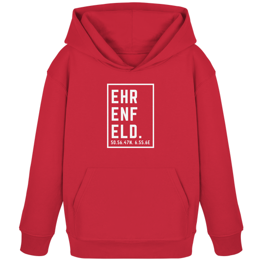Ehrenfeld Koordinaten (großer Druck auf der Brust) - Kids Organic Hoodie