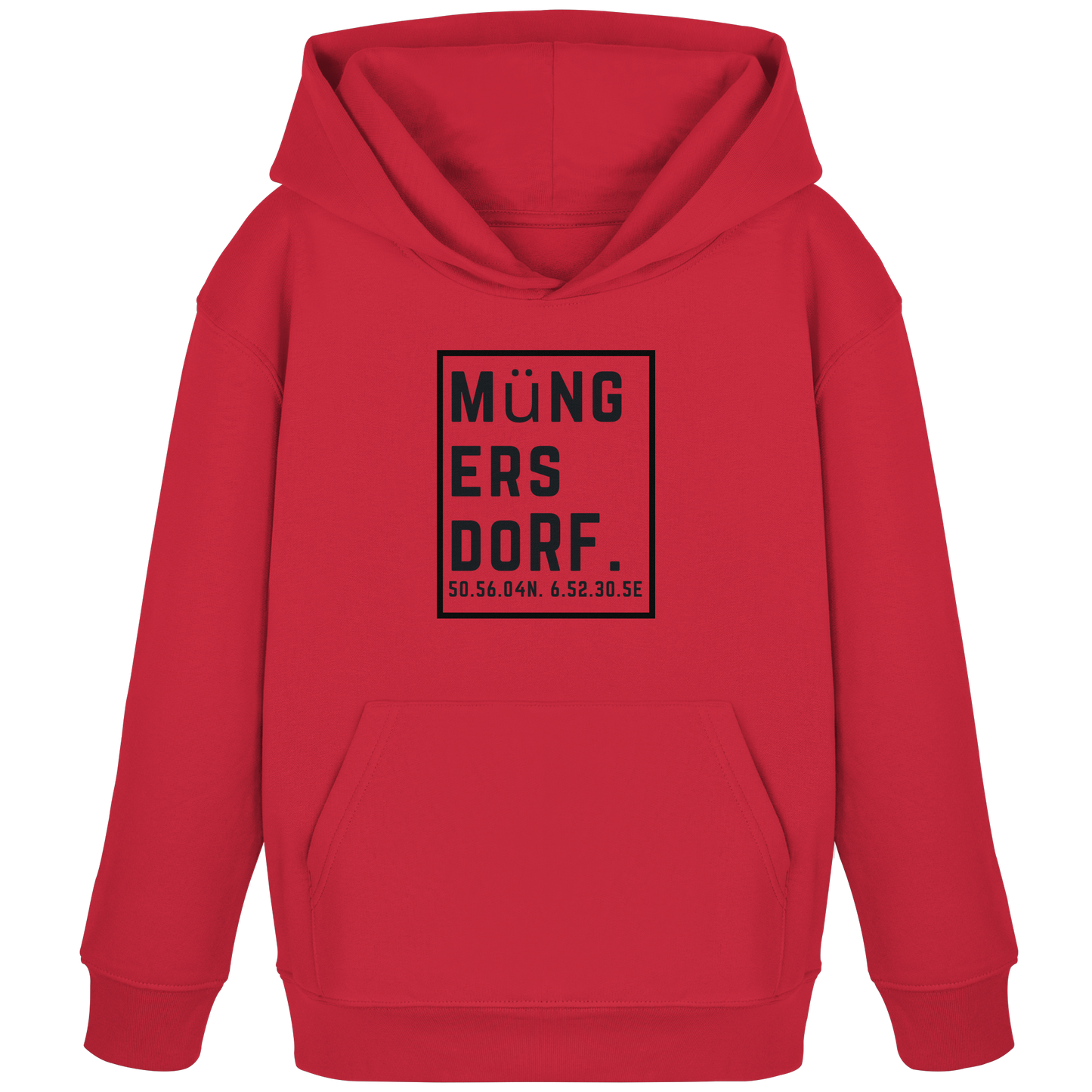 Müngersdorf Koordinaten (großer Druck auf der Brust) - Kids Organic Hoodie