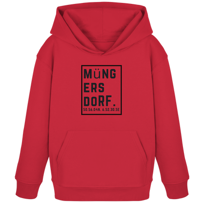 Müngersdorf Koordinaten (großer Druck auf der Brust) - Kids Organic Hoodie