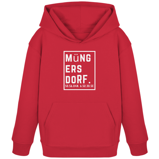 Müngersdorf Koordinaten (großer Druck auf der Brust) - Kids Organic Hoodie